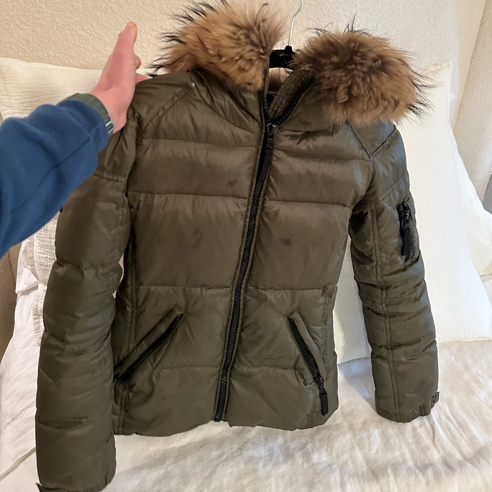 SAM. Jacket with fur size small